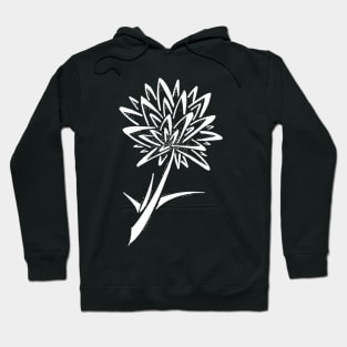 White Abstract Dandelion Hoodie